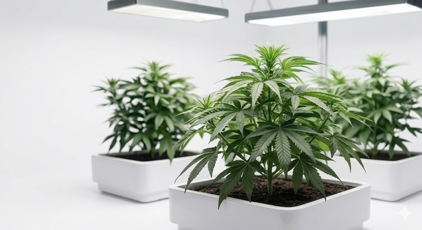 Cannabispflanzen im professionellen Anbauraum