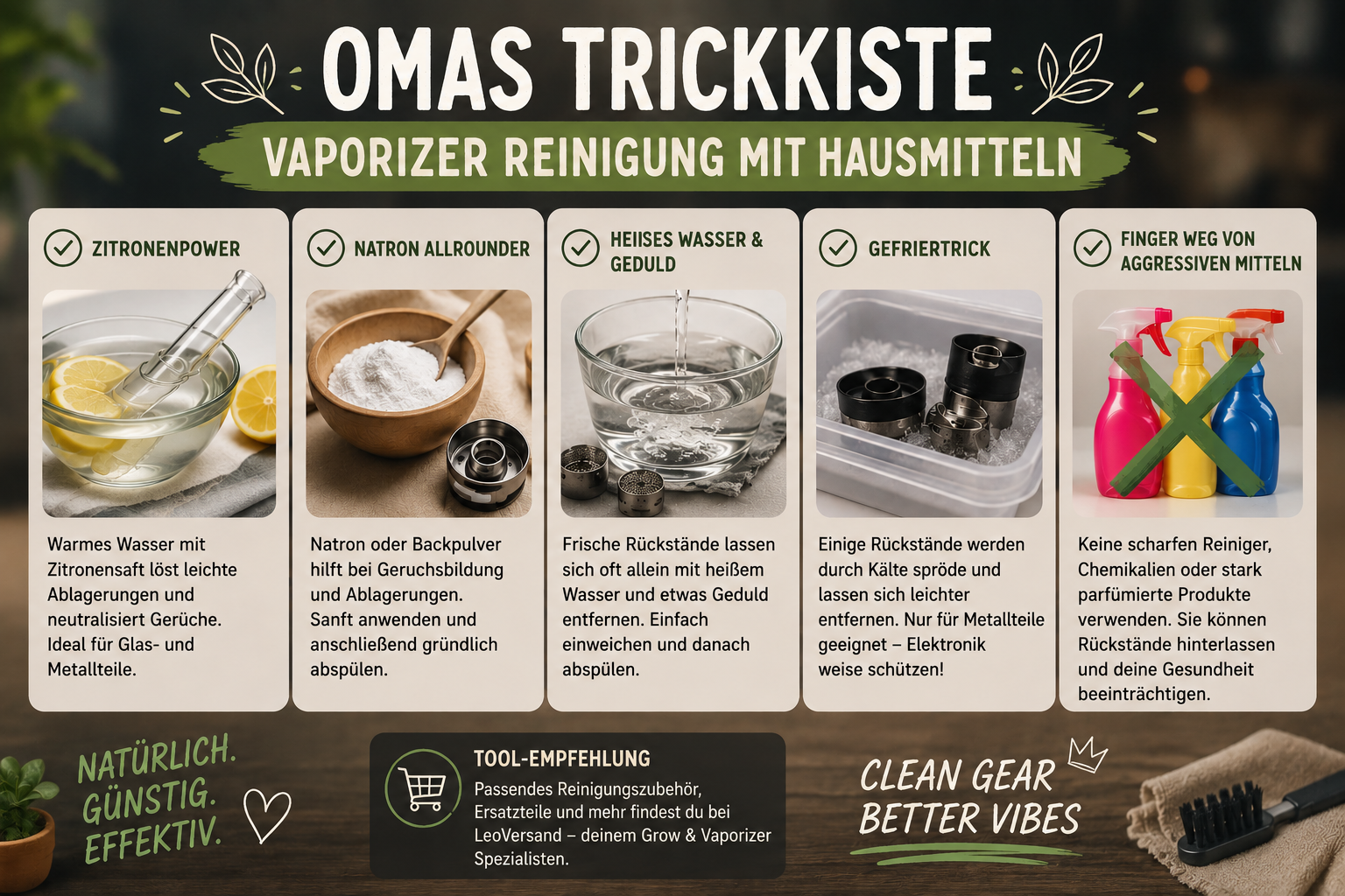 Omas Trickkiste: Vaporizer putzen ohne viele Geld